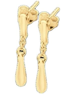 Lucy Quartermaine Falling Drop Earrings - Metallic