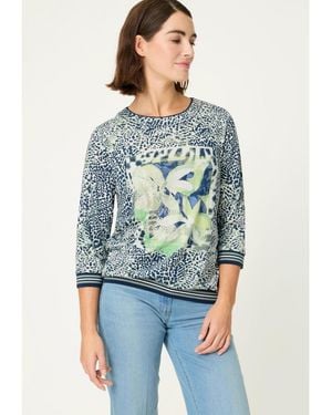 Olsen Animal Placement Print T-shirt - Blue