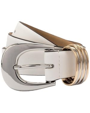 Michael Kors Michael Buckle Fastening Leather Belt - Natural