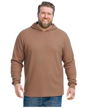 Kingsize Big & Tall Ribbed Hoodie - Brown
