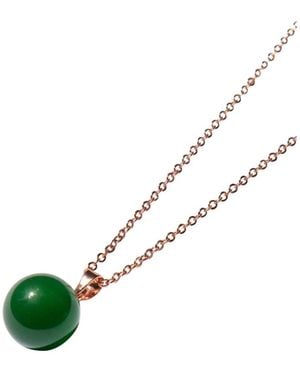 seree E — Jade Pendant Necklace - Metallic