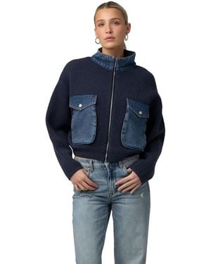 Blank NYC High Mock Collar Jacket - Blue