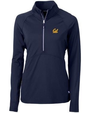 Cutter & Buck Cal Bears Adapt Eco Knit Half-zip Pullover Jacket - Blue