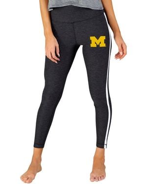 Concepts Sport Charcoal/white Michigan Wolverines Centerline Knit leggings - Blue