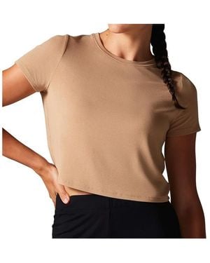 Tavi Ribbed Tee - Brown