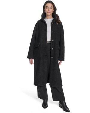 Levi's Regular Boucle Stand Collar Car Coat - Black