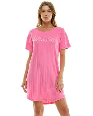 Roudelain 34" Crew Neck Sleep Tee - Pink