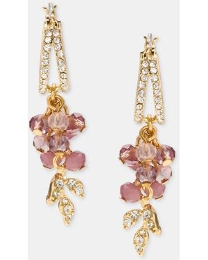 Lonna & Lilly Beaded Charm Split-hoop Earrings - White