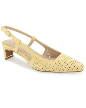 Kenneth Cole Marbella Perf Slingback Pumps - Metallic