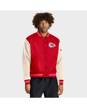 Nike Red/cream Kansas City Chiefs Rewind Legacy Full-snap Bomber Jacket