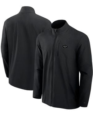Fanatics New York Jets Front Office Woven Full-zip Jacket - Black