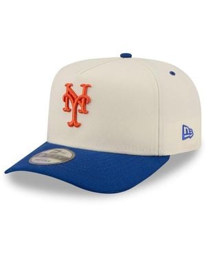 KTZ Cream New York Mets Rear Hit 9fifty A-frame Snapback Hat - Blue