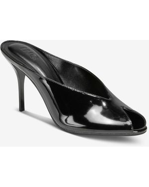 INC International Concepts Peep Toe Stiletto Mule Sandals - Black