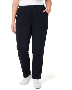 Woman Within Plus Size Within 7-day Knit Straight-leg Pull-on Pants - Black