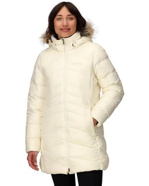 Marmot Montreal Hooded Faux-fur-trim Coat - Natural
