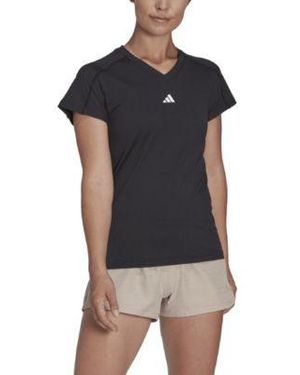 adidas Plus Size Train Essentials V Neck Short Sleeve Tee Xxs 4x - Black