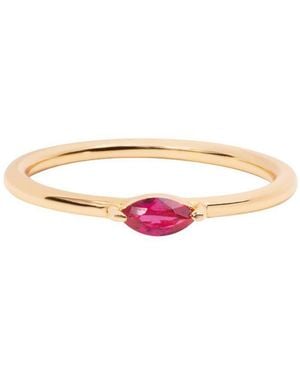 Little Sky Stone Marquise Birthstone Ring - Red