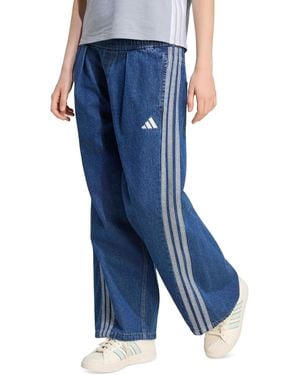 adidas Stadium Washed Denim Loose-fit Pants - Blue