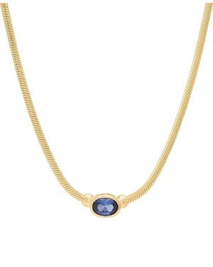 Macy's White Sapphire Necklace (7/8 Ct. T.w. - Metallic