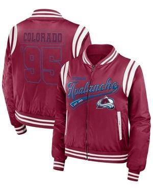 WEAR by Erin Andrews Colorado Avalanche Baller Full-zip Bomber Jacket - Red