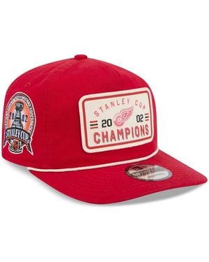 KTZ Detroit Wings Throwback Stanley Cup Champions Side Patch 19twenty Adjustable Hat - Red