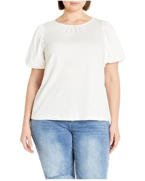 City Chic Leona Top - Blue
