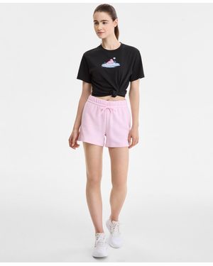 adidas Essentials Small Logo Fleece Shorts - White