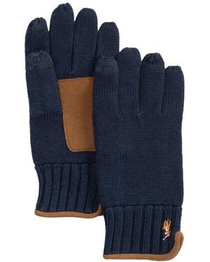 Polo Ralph Lauren Suede-trim Touch Gloves - Blue