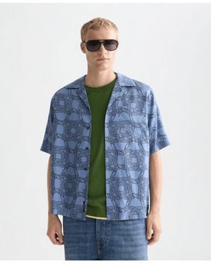 Scotch & Soda Printed Short-sleeve Shirt - Blue
