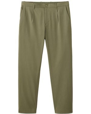 Mango Pantalon Estonia Regular-fit Stretch Pleated Pants - Green