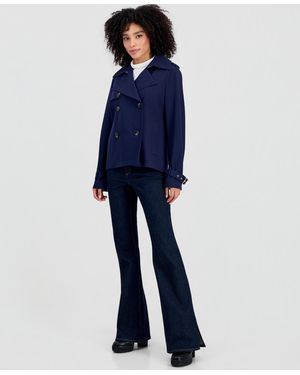 Michael Kors Michael Drapey Short Trench Coat - Blue