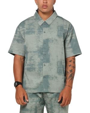 Saint Morta Vela Pinstripe Button Up Shirt - Blue