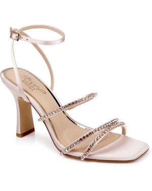 Badgley Mischka Paulette Square Toe Dress Sandals - White