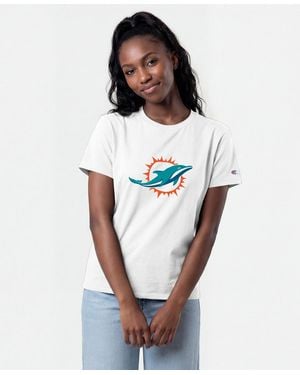 Champion Miami Dolphins Crewneck Logo T-shirt - White