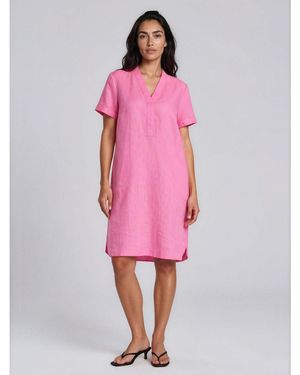 Masai Manareela Linen V-neck Tunic Dress - Pink