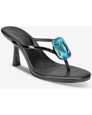 AAJ By Aminah Janet Gem Mule Dress Sandals - Black