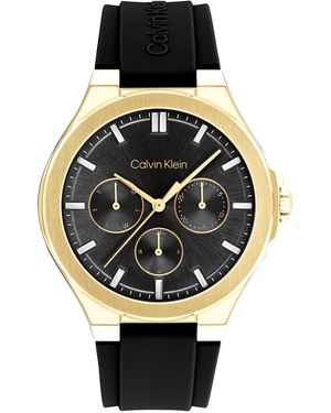 Calvin Klein Vibrancy Silicone Strap Watch - Metallic