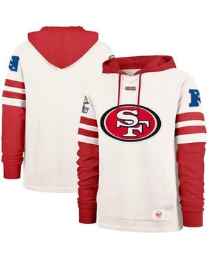 '47 San Francisco 49ers Split Zone Cornerback Duo Lacer Hoodie - Red