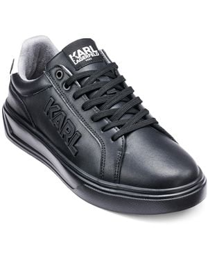 Karl Lagerfeld Leather Side Karl Sneaker - Black