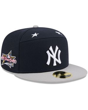 KTZ Navy/gray New York Yankees 2025 Mlb All-star Game Side Patch 59fifty Fitted Hat - Blue