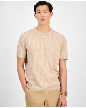 Alfani Textured Sweater T-shirt - Natural