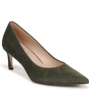 27 EDIT Naturalizer Francis Suede Pointed-toe Flared-heel Pumps - Metallic