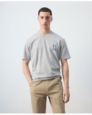 Mango Cotton Printed T-shirt - Gray
