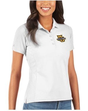 Antigua Marquette Golden Eagles Legacy Pique Polo - White