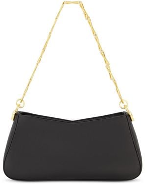 Mac Duggal Nappa Leather Gold Strap Shoulder Bag - Natural