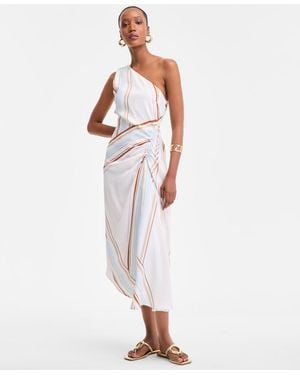 INC International Concepts One-shoulder Midi Dress - White