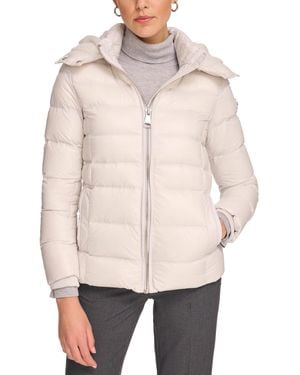 Calvin Klein Shine Hooded Down Puffer Coat - Natural