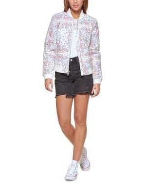 Levi's Levis Diamond Quilted Casual Bomber Jacket - White