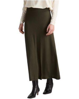 Residus Grace A-line Jersey Midi Skirt - Green