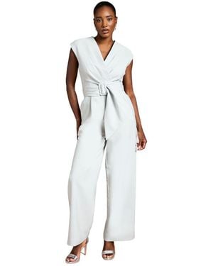 Coast Belted Wide-leg Jumpsuit - White